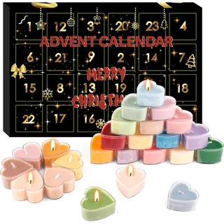 Adventskalender 2025 Mit Kerzen Für Frauen, Weihnachts-adventskalender 2025 Für Erwachsene, 24-tage-countdown-kalender Mit Aromatherapie-kerzen, Weihnachtsgeschenke Für Frauen Und Mütter.