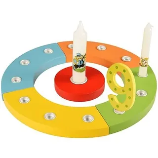 PAPSTAR 85186 Kerzenring-Set, aus Holz, farbig