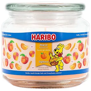 HARIBO Duftkerze Haribo Duftkerze Peach Paradise 300g Brenndauer 50 Std.