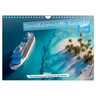 Calvendo Kreuzfahrtschiffe Kalender Wandkalender 2026 DIN A4 quer