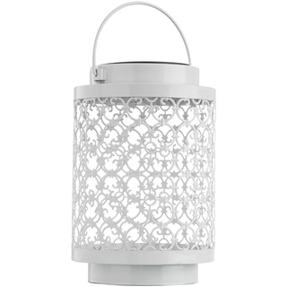 Solarlampen für Außen Gartendeko Laterne orientalische Lampe Solar Laternen für draußen Metall weiß, orientalisch, LED, DxH 13x18 cm