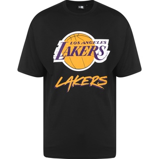 New Era, Herren, Shirt, Mesh T-Shirt - LA Lakers, Schwarz, (S)