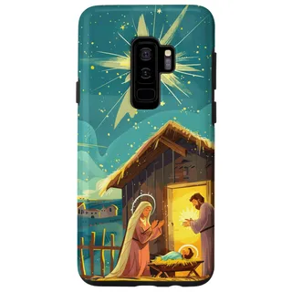 Hülle für Galaxy S9+ Krippe Krippe Weihnachtsstern von Bethlehem