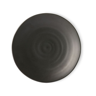 HKliving - Kyoto Teller, Ø 25,5 cm, matt schwarz
