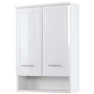 Badmöbel Hängeschrank Hochglanz weiß Badschrank Badezimmermöbel Wandschrank