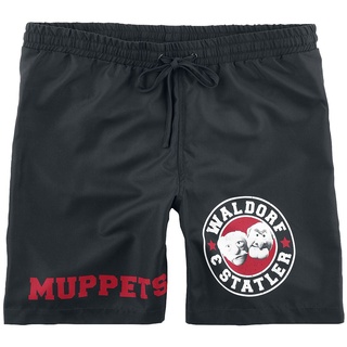Die Muppets Badeshort - Waldorf & Statler - Old School - S bis XL - für Männer - Größe M - schwarz  - EMP exklusives Merchandise! - M