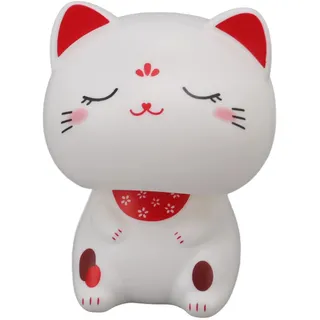 SUPYINI Glückskatze, Maneki Neko, Winkekatze, Glücksbringer, Solarlicht, Induktion, Niedliches Katzenornament, Glückliche Wackelkatze Restaurant, Auto, Armaturenbrett mit
