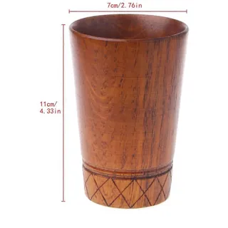 Stück Vintage Handgefertigter Holzbecher Für Tee, Milch, Bier, Kaffee, Glas