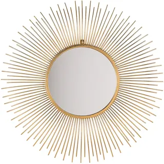 Beliani Spiegel Gold rund Sonnenform Vintage Dia. 80 CILLY