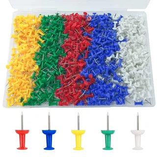 600 Stück Mehrfarbig Reissnägel, Kreativ Dekorative Bunte Reißzwecken groß,Bunt Pinnwandnadeln Reisszwecke Pinnadeln Push Pins für Fotos,HangingTacks, Tags, Büro und Haus, Bulletin Board