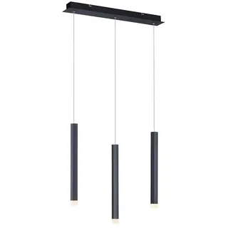 SellTec LED Pendelleuchte LED Pendellampe Pendel Bruno, Abhängung 60-120cm, LED, 1xLED Board/4,80 Watt, Downlight, Lichtfarbe warmweiß, höhenverstellbar schwarz 8.00 cm x 55.00 cm x 120.00 cm