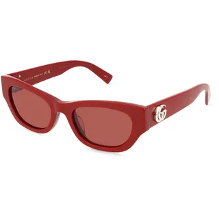 Gucci GG1954SA Damen-Sonnenbrille Vollrand Cat Eye Acetat-Gestell, rot