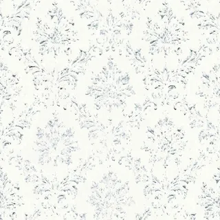 Bricoflor Silber Glitzer Tapete Textil Vliestapete mit Metallic Ornament in Weiß Elegante Vlies Textiltapete für Schlafzimmer und Wohnzimmer
