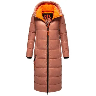 Navahoo Steppmantel Schmuseengel warm gefütterte Winter Steppjacke mit Kontrastdetails orange XXL (44)