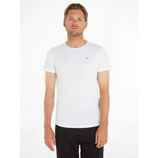Tommy Jeans T-Shirt TJM SLIM JASPE C NECK Classics Slim Fit mit Markenlabel weiß XXXL