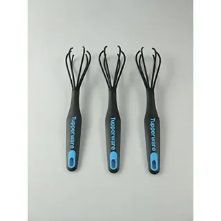 TUPPERWARE Griffbereit Rührbesen (3) blau-schwarz D220 Schneebesen TOP-Rührbesen