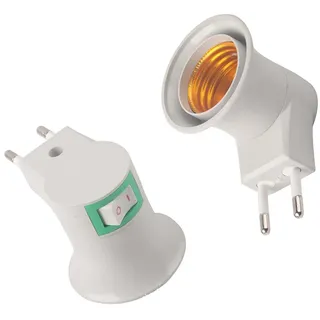 ShuoHui 2x E27 Lampenfassung Steckdose Adapter Halter Sockel Fassung Halterung 360°Drehung 230V