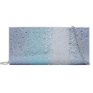 TAMARIS Clutch TAS Amalia Rhinestone 33811 Damen Handtaschen Zweifarbig crystal blue hellblau - Hellblau