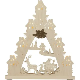 Lichterbogen Schwibbogen Lichterspitze Weihnachtsmann auf Schlitten el.