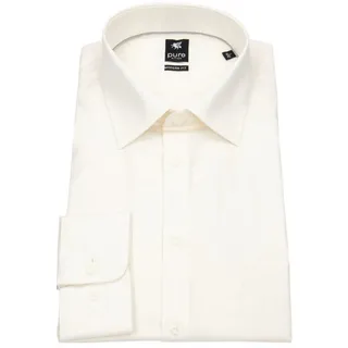 Pure Businesshemd Modern Fit leicht tailliert bügelfrei Kentkragen beige L