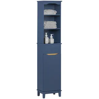 SoBuy BZR112 Hochschrank 35 x 30 x 170 cm Blau Holz