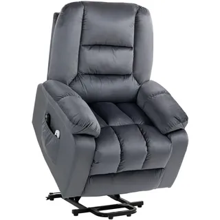 Homcom Fernsehsessel mit Aufstehhilfe Elektrisch 94 x 107 x 85 cm Grau mit Fernbedienung