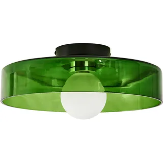 Beliani Luguse 1-flg.  Durchmesser  Runder Schirm/Glas/Grün
