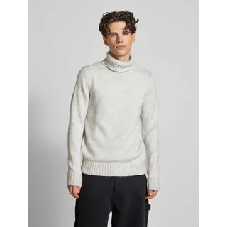 Strickpullover mit Rollkragen und Viskose-Anteil, Hellgrau, XXL
