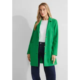 Langjacke STREET ONE Gr. 44, grün (arty green) Damen Jacken Lange aus softem Materialmix