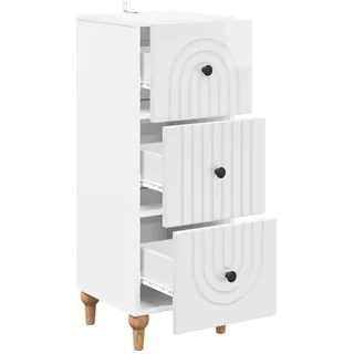 vidaXL Schubladenschrank 33 x 34,5 x 90 cm Weiß