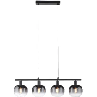 just light. Zea 4-flg. E14 68 cm schwarz/Rauchglas