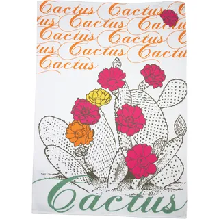 Stuco Geschirrtuch "Kaktus", bunt (weiß, grün, bunt), B:50cm L:70cm, 100% Baumwolle, Geschirrtücher, Geschirrtuch, bedruckt