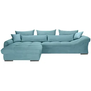 Carryhome Ecksofa, Türkis, Textil, 3-Sitzer, Füllung: Schaumstoffflocken,Schaumstoffflocken,Schaumstoffflocken, Ottomane links, L-Form, 335x225 cm, seitenverkehrt erhältlich, haustierfreundlicher Bezug, Wohnzimmer, Sofas & Couches, Wohnlandschaften, Ecksofas