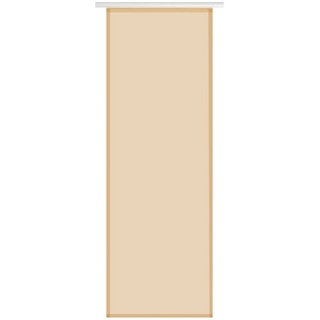 Vorhang, Bestlivings, Klettband (1 St), blickdicht, Microfaser, Transparente Schiebegardine 60cm x 245cm (BxL), mit Klettband beige
