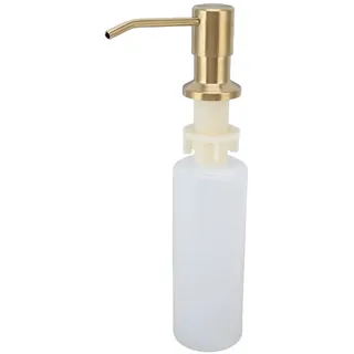 300 ml Seifenspender für die Küchenspüle, Seifenspender für Küchenspüle, Edelstahl Bad & Küche 360° drehbarer Waschbecken Seifenspender für Händedesinfektionsmittel und Spülmittel(Gold)