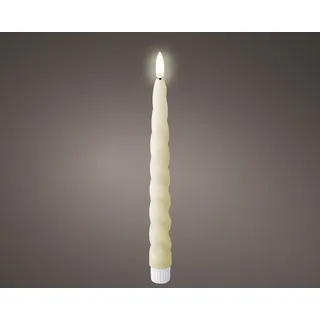 Lumineo LED Kerzen 24,5 cm 2 St. Creme/Warmweiß