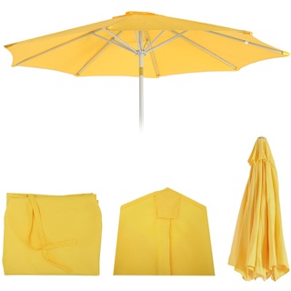 Ersatz-Bezug für Sonnenschirm Asti, Sonnenschirmbezug Ersatzbezug, Ø 2,7m Stoff/Textil 5kg ~ gelb