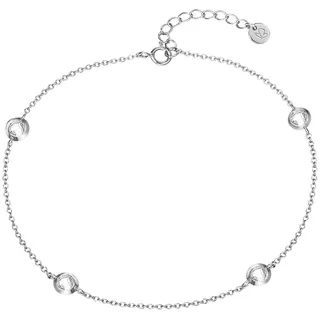 Glanzstücke München "GSM479", Silber Silber weiß), Fußketten, Damen, Silber 925 (Sterlingsilber), aus Sterling Silber