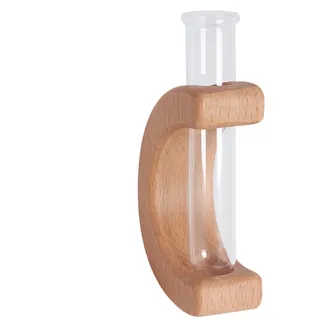 Genérico Magnetische Vase für Kühlschrank, Reagenzglas mit Magneten, magnetischer Pflanzenständer | Blumendekoration aus Holz für Küche, Schreibtisch, Arbeitsplatte