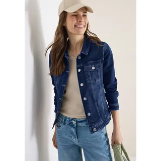 Cecil Jeansjacke mit Brusttaschen und Knöpfen mid blue wash | Gr. S