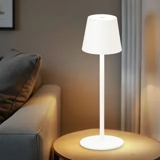 Beistellleuchte Tischlampe Nachttischleuchte Touchdimmer LED sandweiß Akku USB