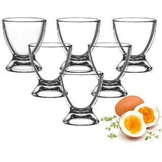 Sendez Eierbecher aus Glas Eierständer Eierhalter Glaseierbecher 6-12-tlg. (6 Stück)