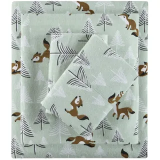 Intelligent Design Bettwäsche-Set Casual Full Size Seafoam Füchse