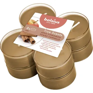 Bolsius Teelicht Bolsius Duftteelichter Maxi True Scents Apfel Zimt braun