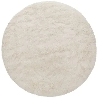 KADIMA DESIGN Hochflorteppich 160 x 160 cm Elfenbein