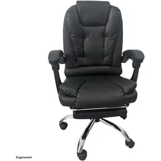 Hti-Living Chefsessel Kunstleder Schwarz