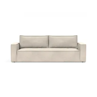Innovation Living 3-Sitzer INNOVATION LIVING TM "Newilla Schlafsofa, Cord oder Boucle-Bezug, bequem, inkl. Bettfunktion", weiß (ivory), B:207cm H:70cm T:110cm, Sofas, 10cm Pocket Spring Komfort, großer Stauraum, stabile Stahlkonstruktion