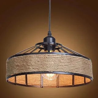 Hängelampe Hängelampe E27 Rattanoptik Boho Korb Wohnzimmer Esszimmer Lampentyp