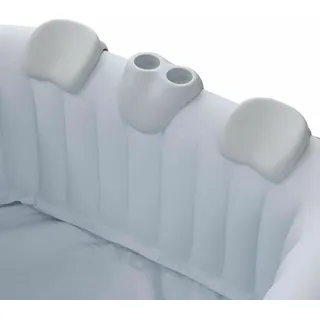 AREBOS Whirlpool Komfort-Set 2 Nackenkissen & Getränkehalter, wasserdicht weiß - Weiß