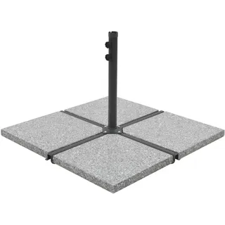 vidaXL Schirmständer Granit 25 kg Quadratisch Grau